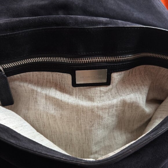 Vintage Michael Kors Black Suede Fringe Messenger Bag - Picture 3 of 4